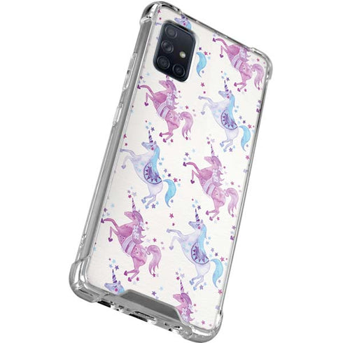 Cat Coq Purple Unicorns Galaxy A51 5G Clear Case