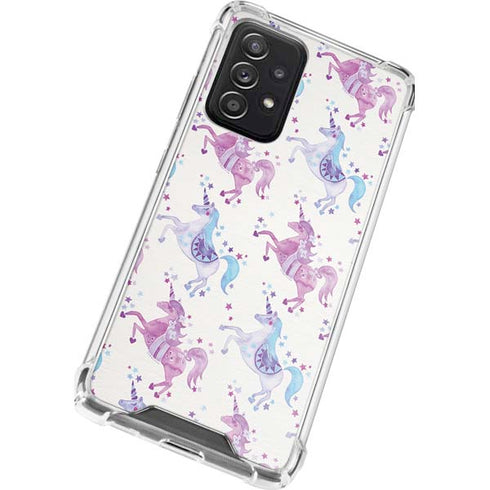 Cat Coq Purple Unicorns Galaxy A52 5G Clear Case