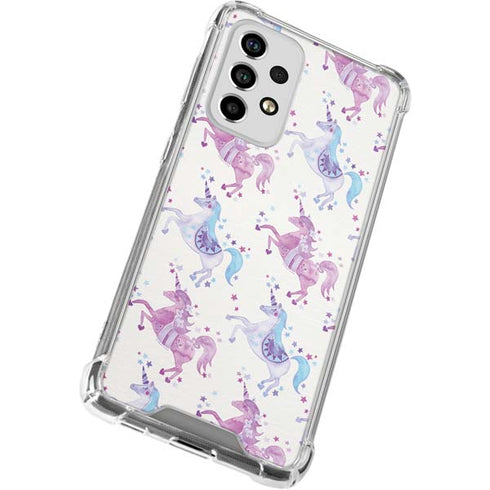 Cat Coq Purple Unicorns Galaxy A53 5G Clear Case