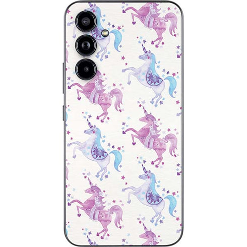 Cat Coq Purple Unicorns Galaxy A54 5G Skin
