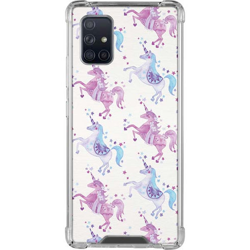 Cat Coq Purple Unicorns Galaxy A71 5G Clear Case