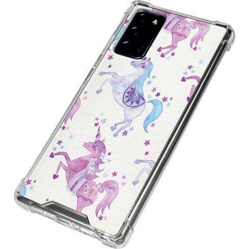 Cat Coq Purple Unicorns Galaxy Note20 5G Clear Case