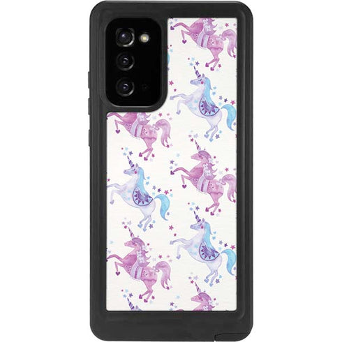 Cat Coq Purple Unicorns Galaxy Note20 5G Waterproof Case