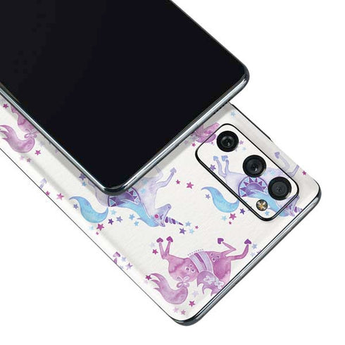 Cat Coq Purple Unicorns Galaxy S20 Fan Edition Skin