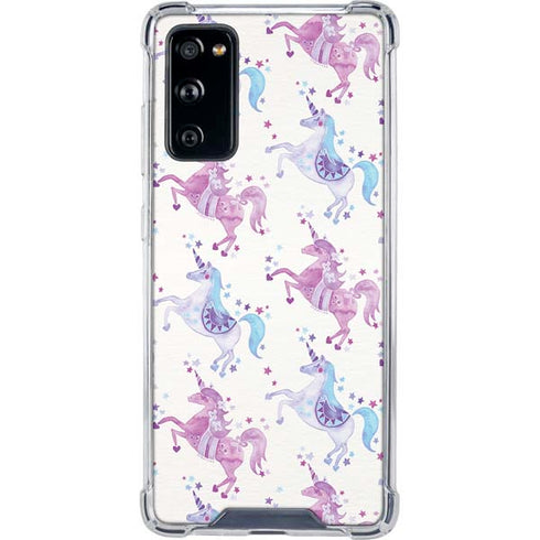 Cat Coq Purple Unicorns Galaxy S20 FE Clear Case