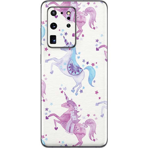Cat Coq Purple Unicorns Galaxy S20 Ultra 5G Skin