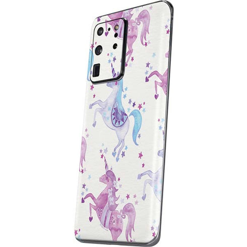 Cat Coq Purple Unicorns Galaxy S20 Ultra 5G Skin