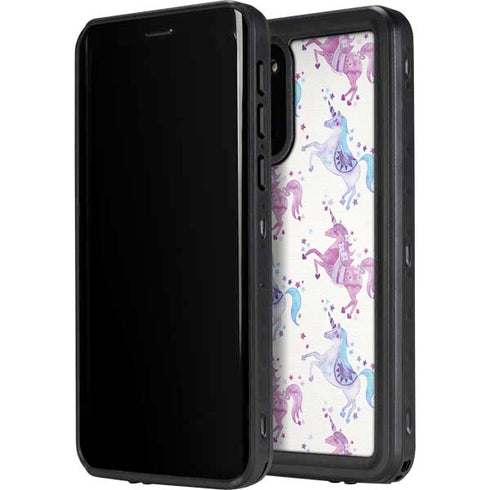 Cat Coq Purple Unicorns Galaxy S20 Waterproof Case