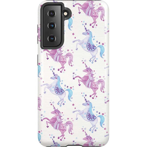 Cat Coq Purple Unicorns Galaxy S21 5G Pro Case