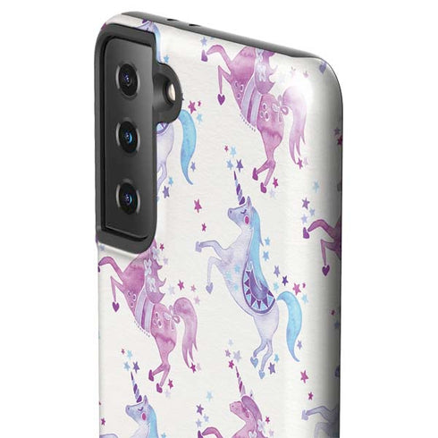 Cat Coq Purple Unicorns Galaxy S21 FE Pro Case
