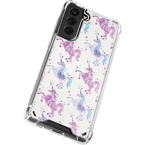 Cat Coq Purple Unicorns Galaxy S21 Plus 5G Clear Case