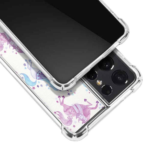 Cat Coq Purple Unicorns Galaxy S21 Ultra 5G Clear Case