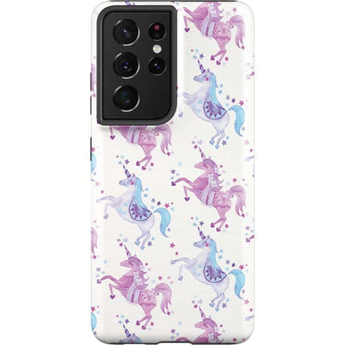 Cat Coq Purple Unicorns Galaxy S21 Ultra 5G Pro Case