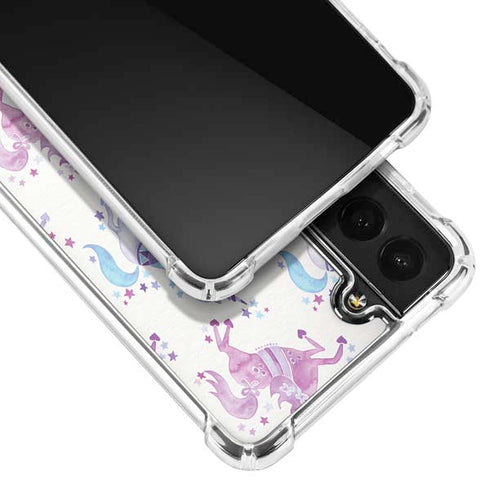 Cat Coq Purple Unicorns Galaxy S22 Clear Case