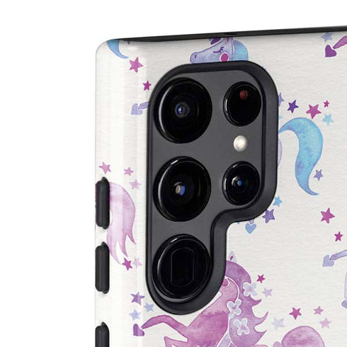 Cat Coq Purple Unicorns Galaxy S22 Ultra Pro Case