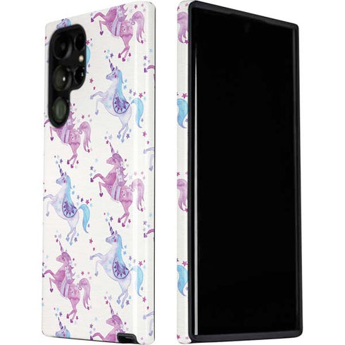 Cat Coq Purple Unicorns Galaxy S22 Ultra Pro Case