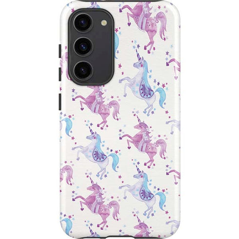Cat Coq Purple Unicorns Galaxy S23 Plus Pro Case