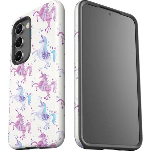 Cat Coq Purple Unicorns Galaxy S23 Plus Pro Case