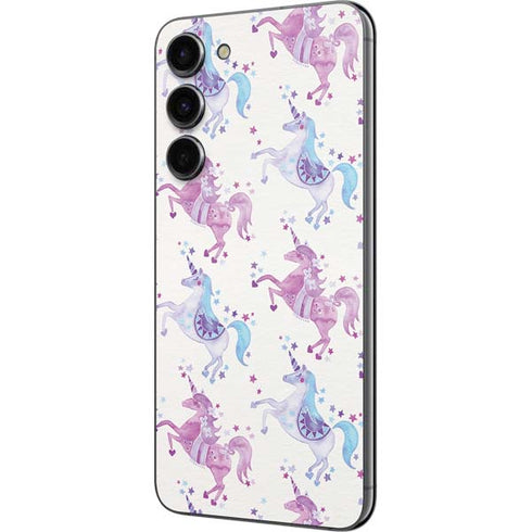 Cat Coq Purple Unicorns Galaxy S23 Plus Skin