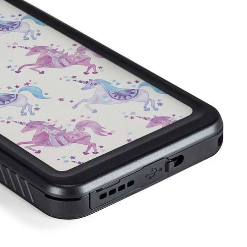 Cat Coq Purple Unicorns Galaxy S23 Plus Waterproof Case