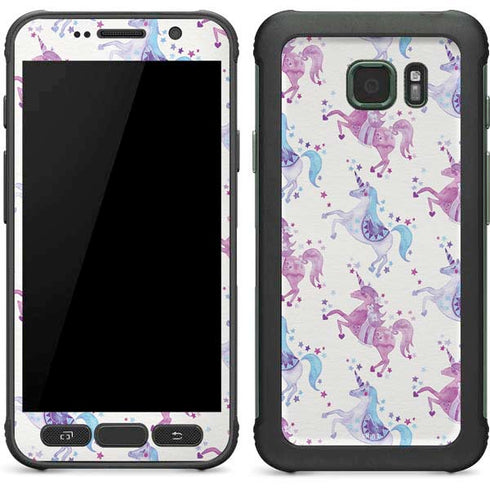 Cat Coq Purple Unicorns Galaxy S7 Active Skin