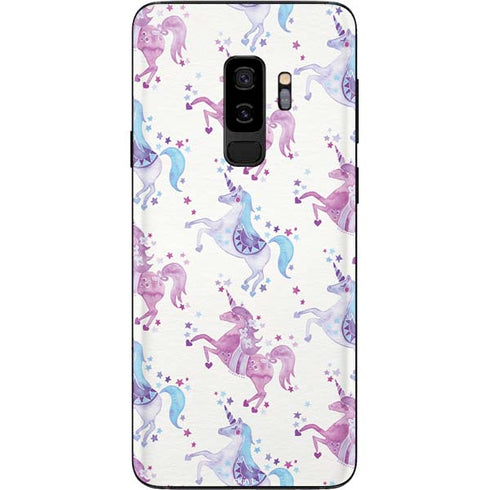 Cat Coq Purple Unicorns Galaxy S9 Plus Skin