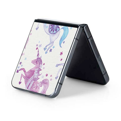 Purple Unicorns by Cat Coq Galaxy Z Flip5 5G Skin