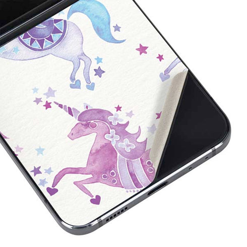 Purple Unicorns by Cat Coq Galaxy Z Flip5 5G Skin