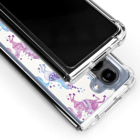 Purple Unicorns by Cat Coq Galaxy Z Fold5 5G Clear Case