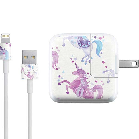 Cat Coq Purple Unicorns iPad Charger (10W USB) Skin