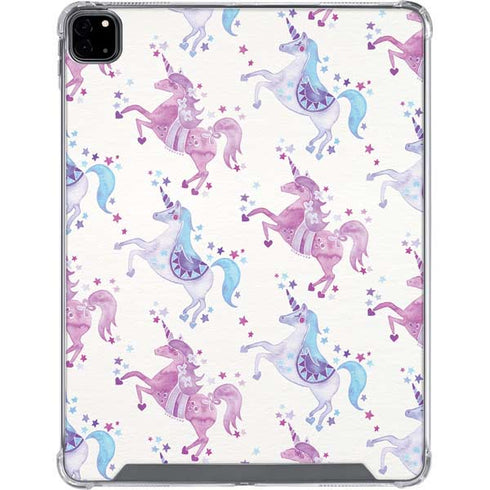 Cat Coq Purple Unicorns iPad Pro 12.9in (2020) Clear Case