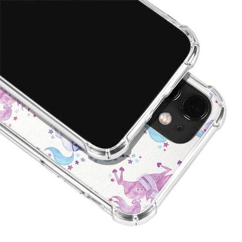 Cat Coq Purple Unicorns iPhone 12 Mini Clear Case