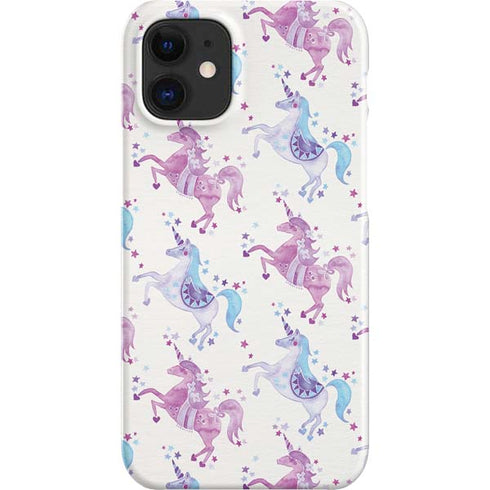 Cat Coq Purple Unicorns iPhone 12 Mini Lite Case