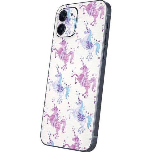 Cat Coq Purple Unicorns iPhone 12 Mini Skin
