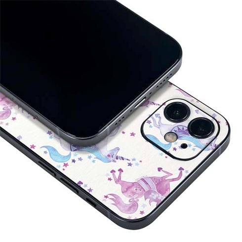 Cat Coq Purple Unicorns iPhone 12 Mini Skin