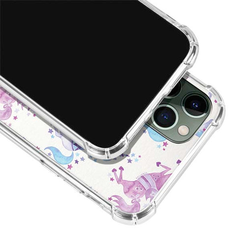 Cat Coq Purple Unicorns iPhone 12 Pro Clear Case
