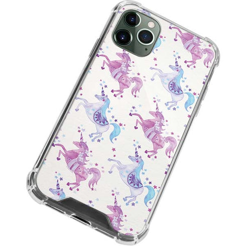 Cat Coq Purple Unicorns iPhone 12 Pro Clear Case