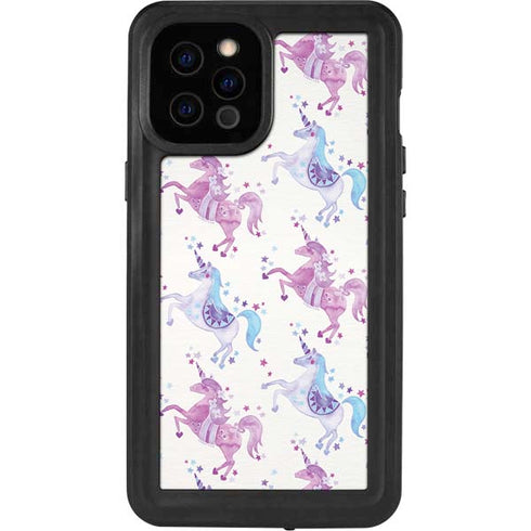 Cat Coq Purple Unicorns iPhone 12 Pro Max Waterproof Case