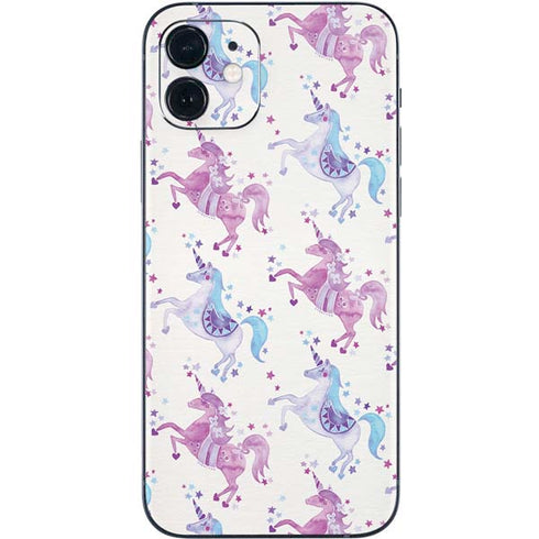 Cat Coq Purple Unicorns iPhone 12 Skin