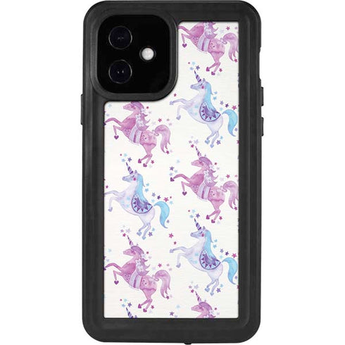 Cat Coq Purple Unicorns iPhone 12 Waterproof Case