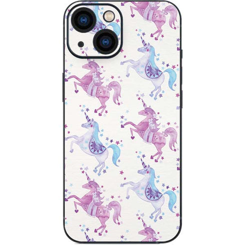 Cat Coq Purple Unicorns iPhone 13 Mini Skin