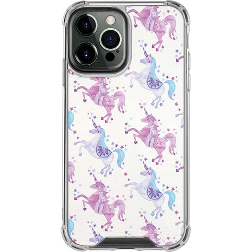 Cat Coq Purple Unicorns iPhone 13 Pro Max Clear Case