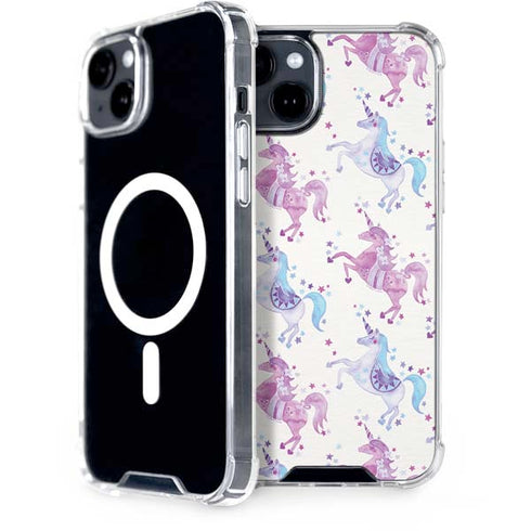 Purple Unicorns by Cat Coq iPhone 15 MagSafe Case