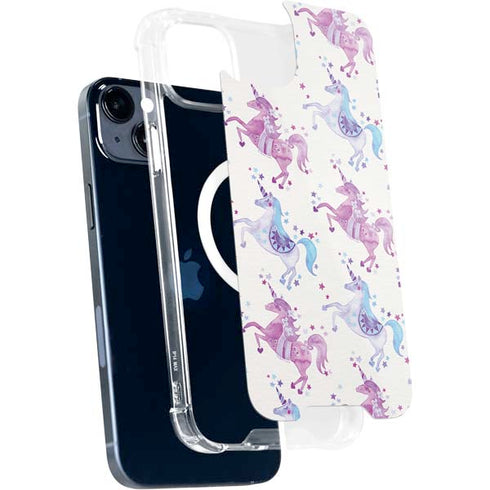 Cat Coq Purple Unicorns iPhone 14 Plus MagSafe Case
