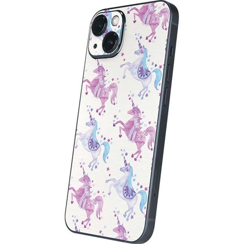 Cat Coq Purple Unicorns iPhone 14 Plus Skin
