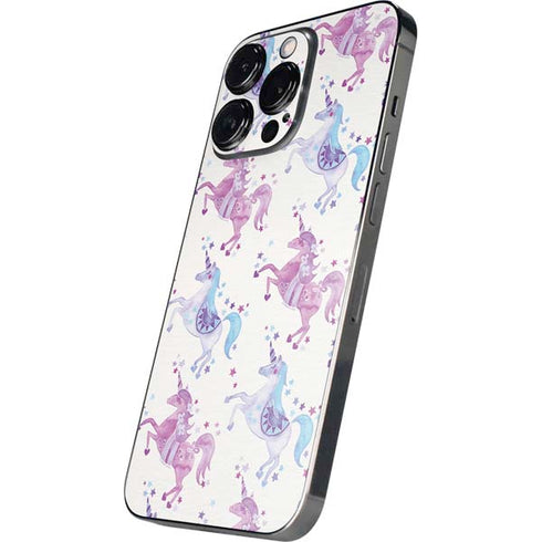 Cat Coq Purple Unicorns iPhone 14 Pro Max Skin
