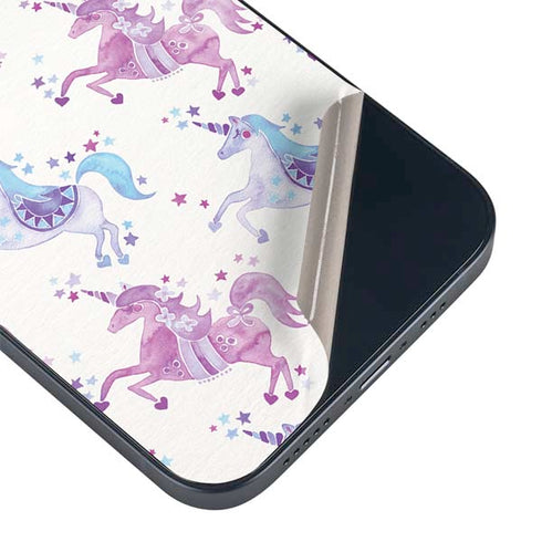 Cat Coq Purple Unicorns iPhone 14 Skin