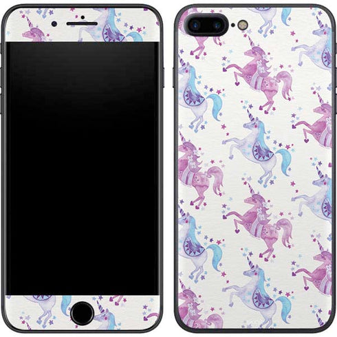Cat Coq Purple Unicorns iPhone 8 Plus Skin