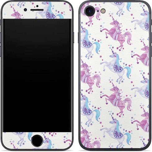Cat Coq Purple Unicorns iPhone 8 Skin