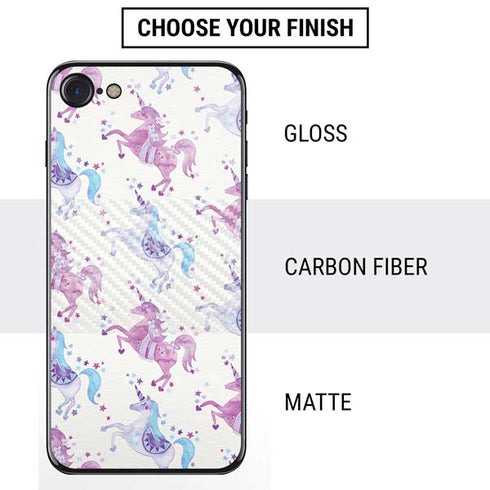 Cat Coq Purple Unicorns iPhone SE (2nd & 3rd Gen) Skin